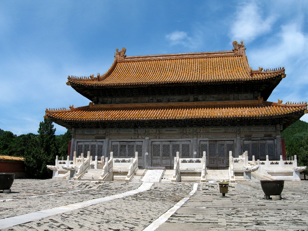 Deserted Tomb and Blue Sky