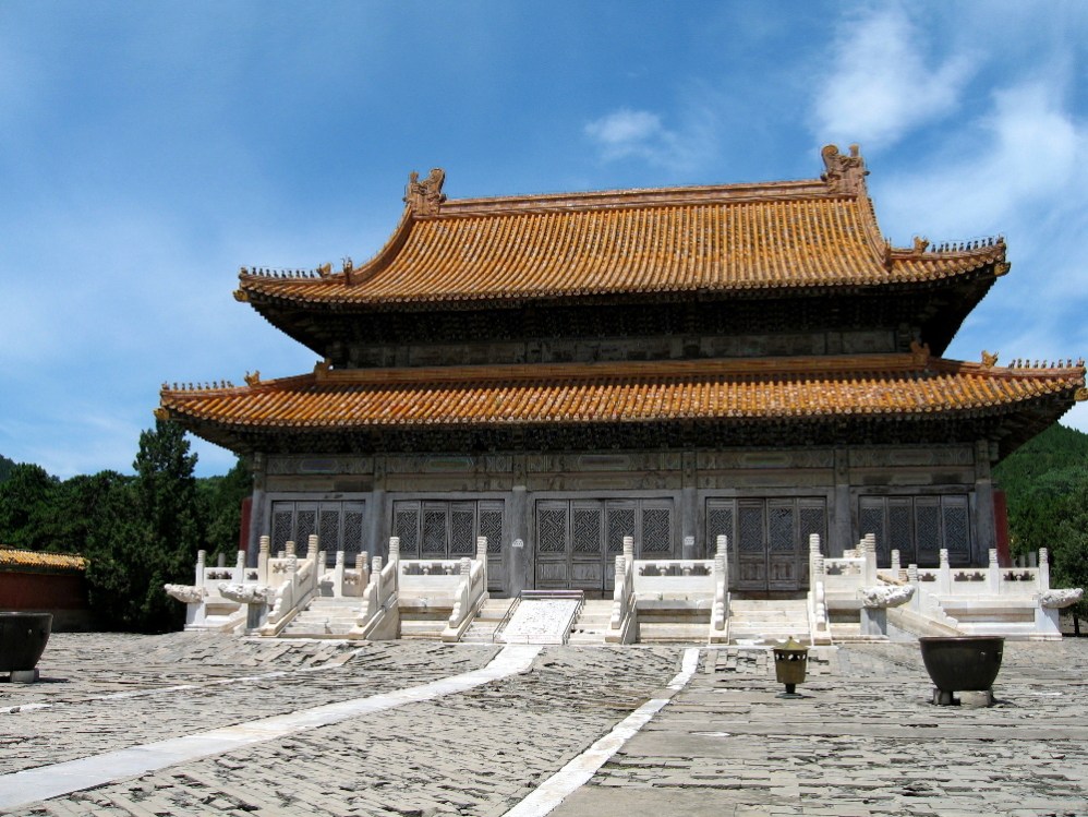 Deserted Tomb and Blue Sky