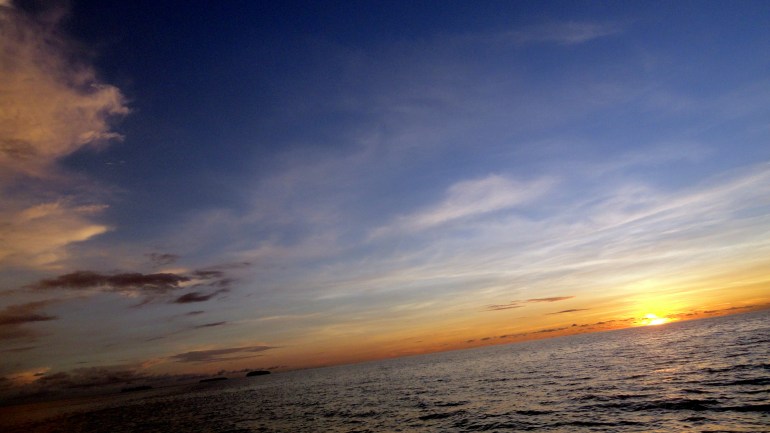 Sunset and Sea at Bougainville