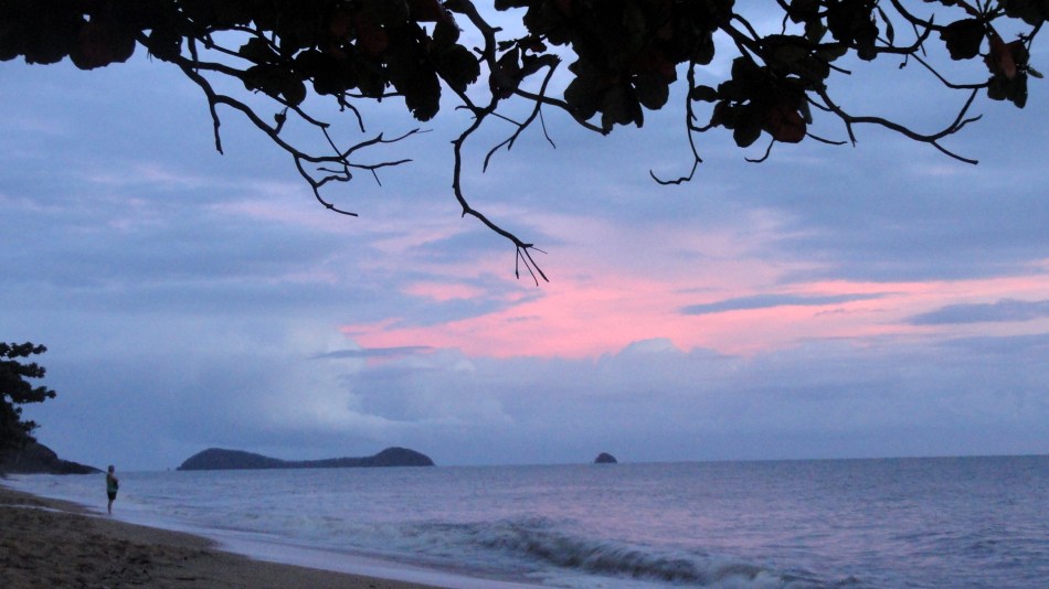 Pink Sky and Islands - Trinity Beach