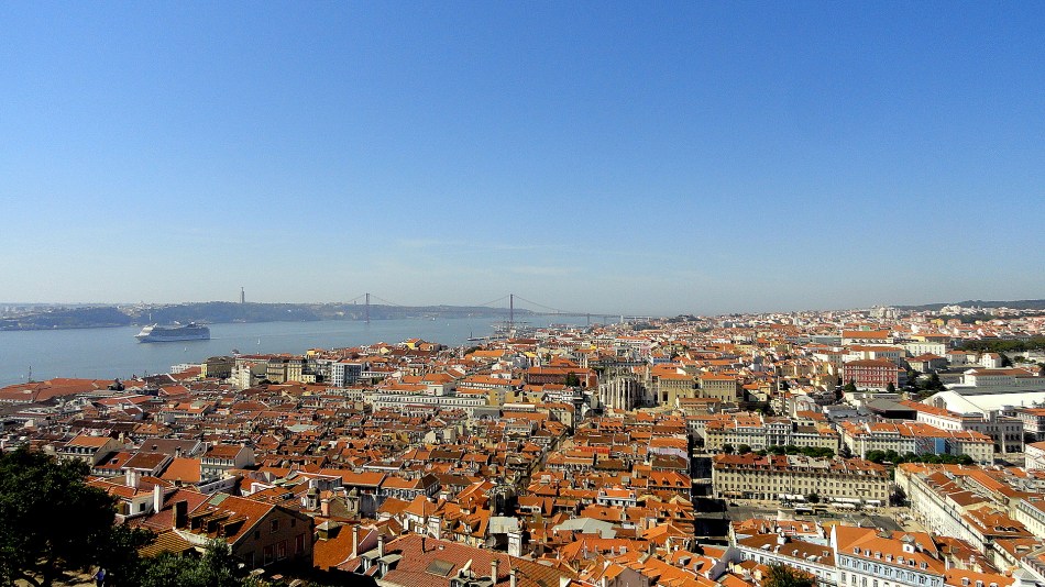 Bridge & River w Cruise Ship