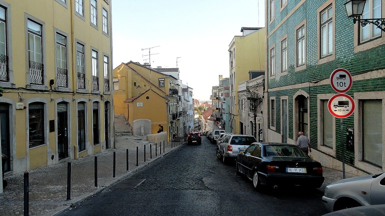 Cobbled Street & Tiled House