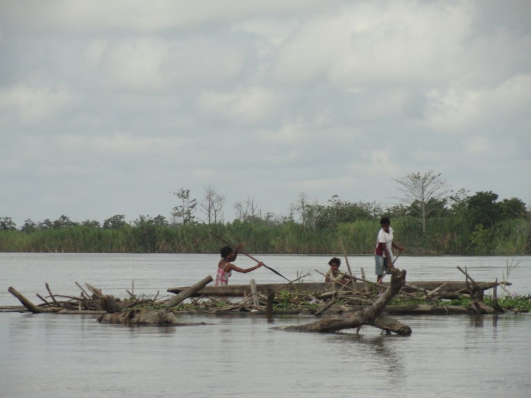 Family in Canoe