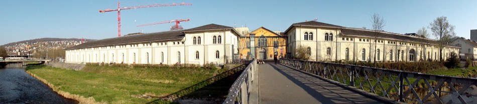 Zurich River-Bridge Pano