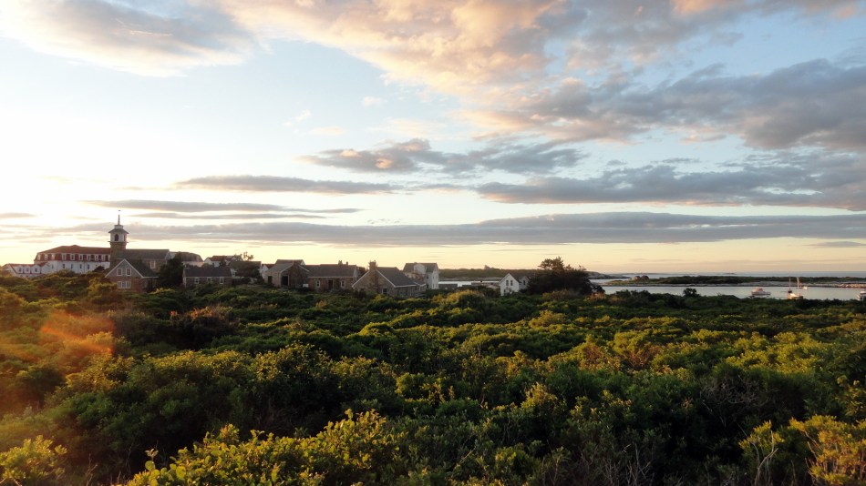 Star Island's Buildings at Sunset