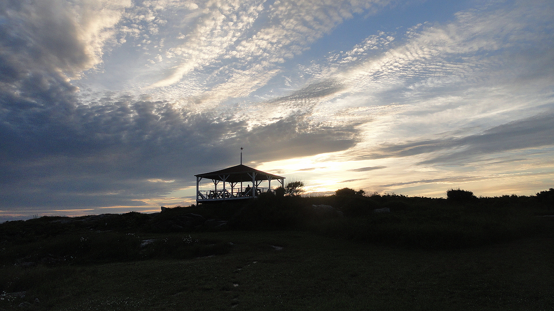 Summer House & Sunset Clouds