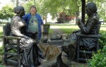 Mom w Susan B Anthony & Frederick Douglass&nbsp;Statue
