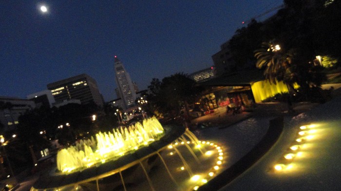 LA Grand Park Ftn Moonrise 2