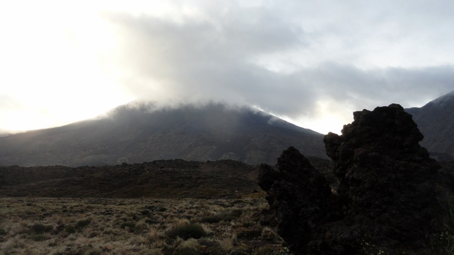 Mt Doom Shrouded in Cloud