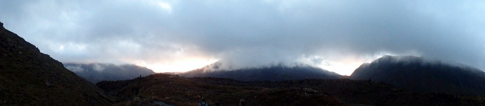 Pano Start of Tongariro Crossing Trail