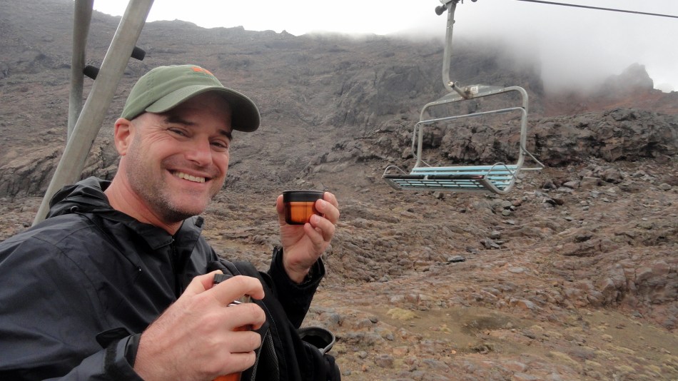 Paul on Ruapehu Ski Lift