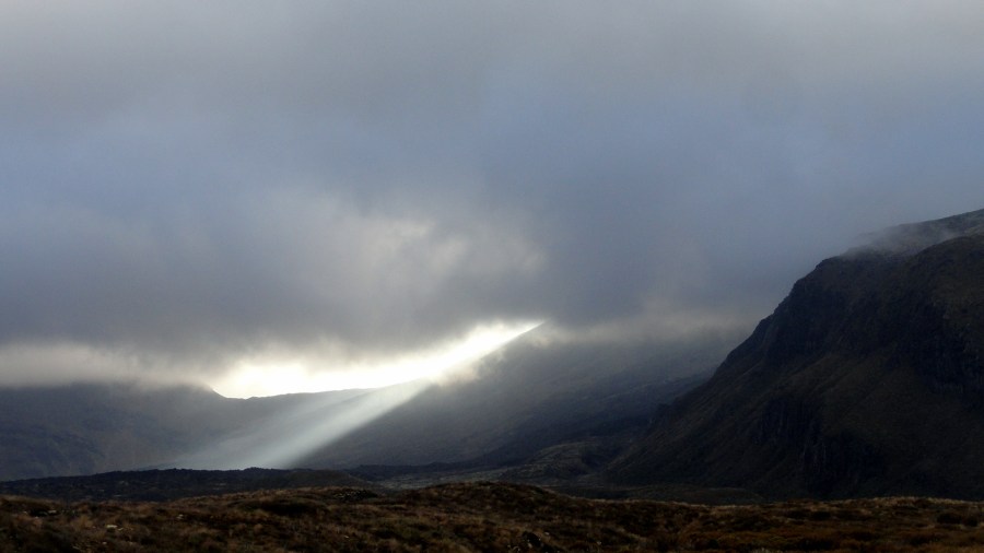Sunlight Breaking Through - Tongariro Crossing